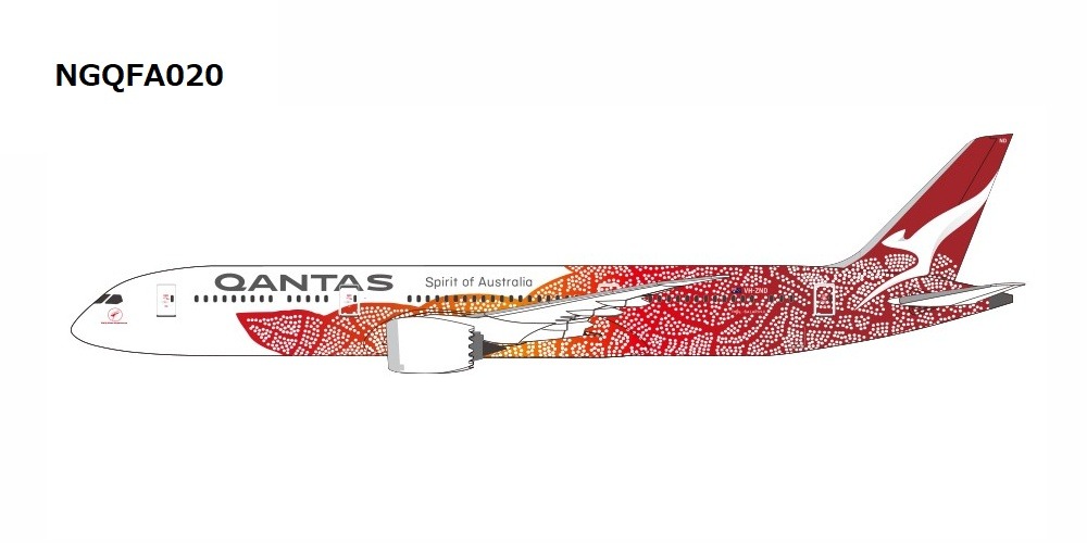 NGQFA020 NG Lite MODELS Qantas Airways / カンタス航空 Emily Kame Kngwarreye(wished and voted by collectors) B787-9 VH-ZND 1:400 お取り寄せ NG Lite MODELS 1:400 Qantas Airways / カンタス航空 787-9 亜鉛ダイキャスト製