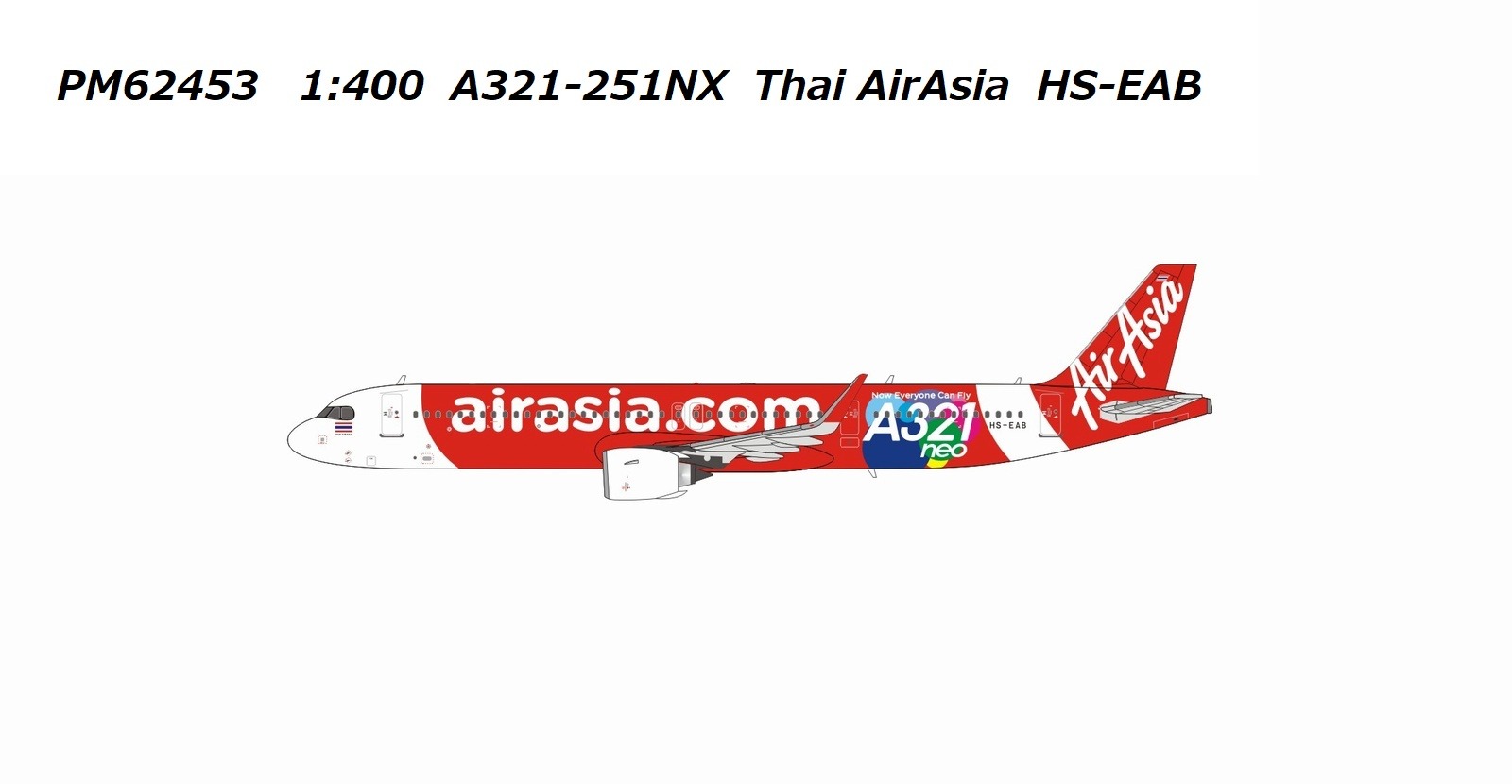 PM62453 Panda Models THAI AIRASIA / タイ エアアジア A321-251NX HS-EAB 1:400 完売しました。 Panda Models 1:400 THAI AIRASIA / タイ エアアジア A321 亜鉛ダイキャスト製