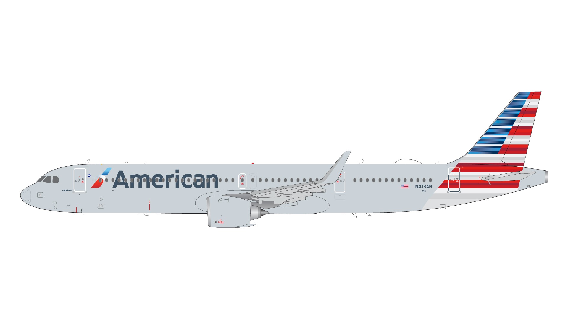 G2AAL1352 GEMINI 200 American Airlines / アメリカン航空 A321neo N413AN 1:200 メーカー完売 GEMINI JETS 1:200 American Airlines / アメリカン航空 A321neo 亜鉛ダイキャスト製