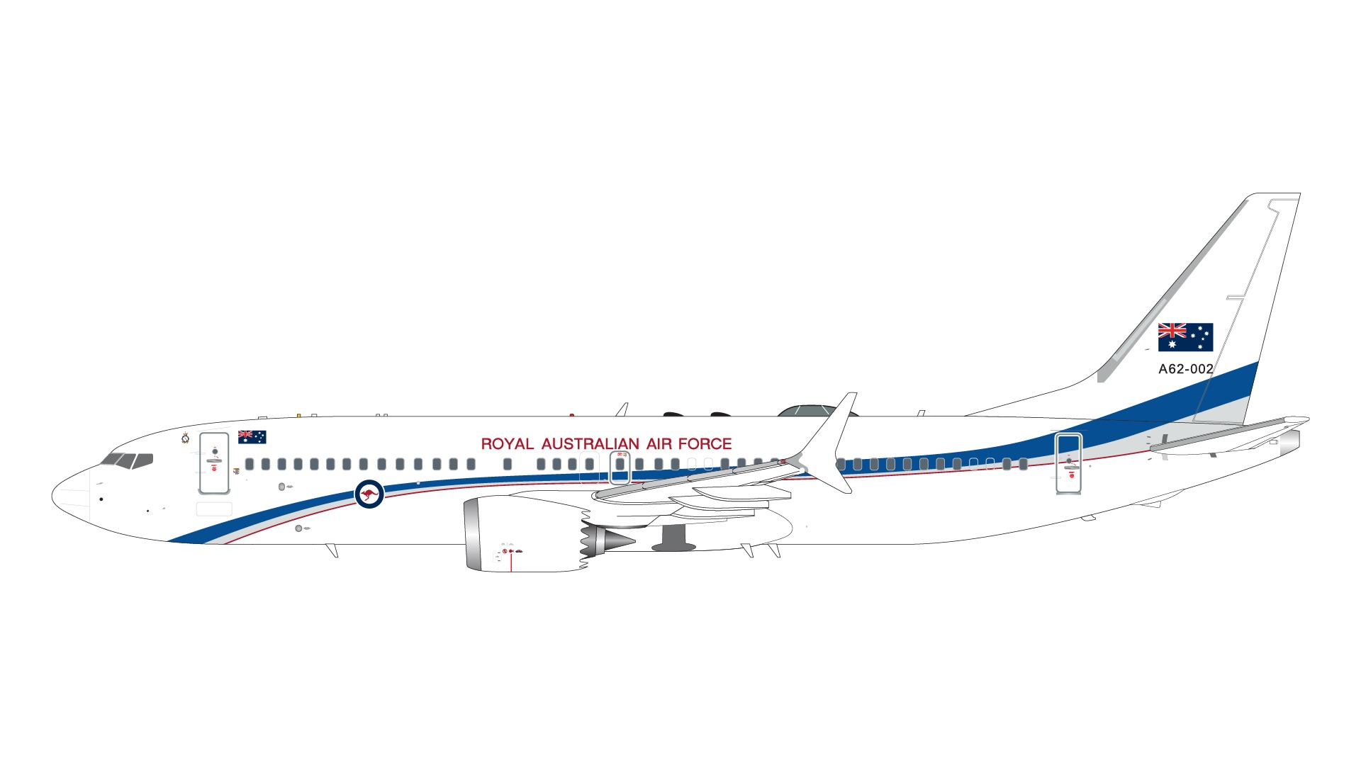 G2RAA1327 GEMINI 200 Royal Australian Air Force/RAAF / オーストラリア空軍 B737-8 BBJ A62-002 1:200 お取り寄せ GEMINI JETS 1:200 RAAF / Royal Australian Air Force / 王立オーストラリア空軍 737 MAX8 亜鉛ダイキャスト製