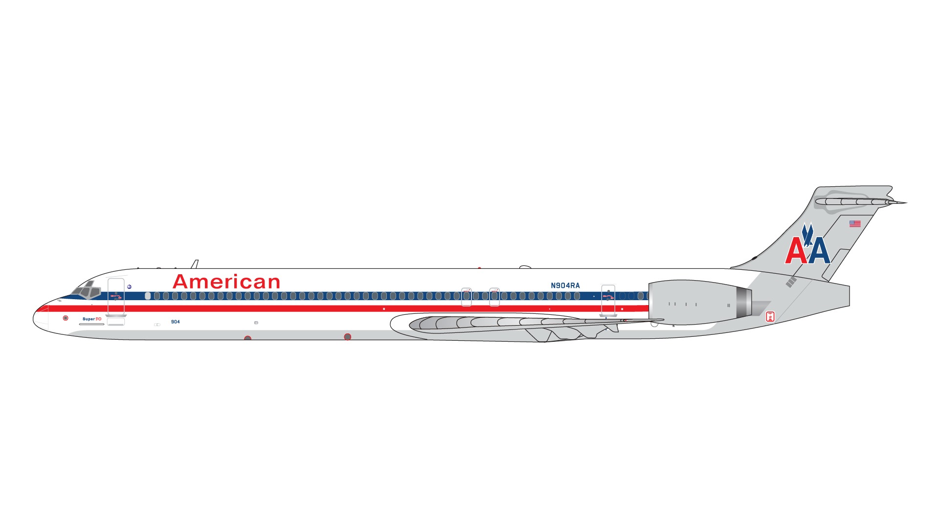 GJAAL1566 GEMINI JETS American Airlines / アメリカン航空 MD-90-30 N904RA 1:400 メーカー完売 GEMINI JETS 1:400 American Airlines / アメリカン航空 MD-90 亜鉛ダイキャスト製