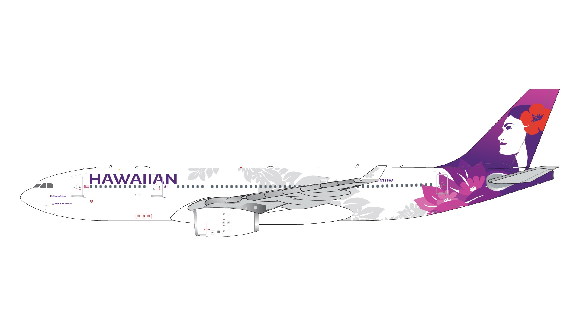 GJHAL2298 GEMINI JETS Hawaiian Airlines / ハワイアン航空 A330-200 N389HA 1:400 完売しました。