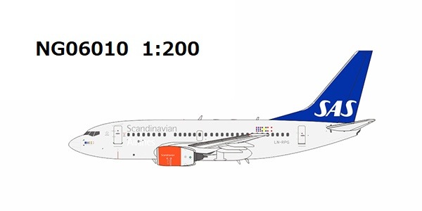 NG06010 NG MODELS SAS Scandinavian Airlines / スカンジナビア航空 the last retired 736 of SK B737-600 LN-RPG 1:200 お取り寄せ NG MODELS 1:200 SAS Scandinavian Airlines / スカンジナビア航空 737-600 亜鉛ダイキャスト製