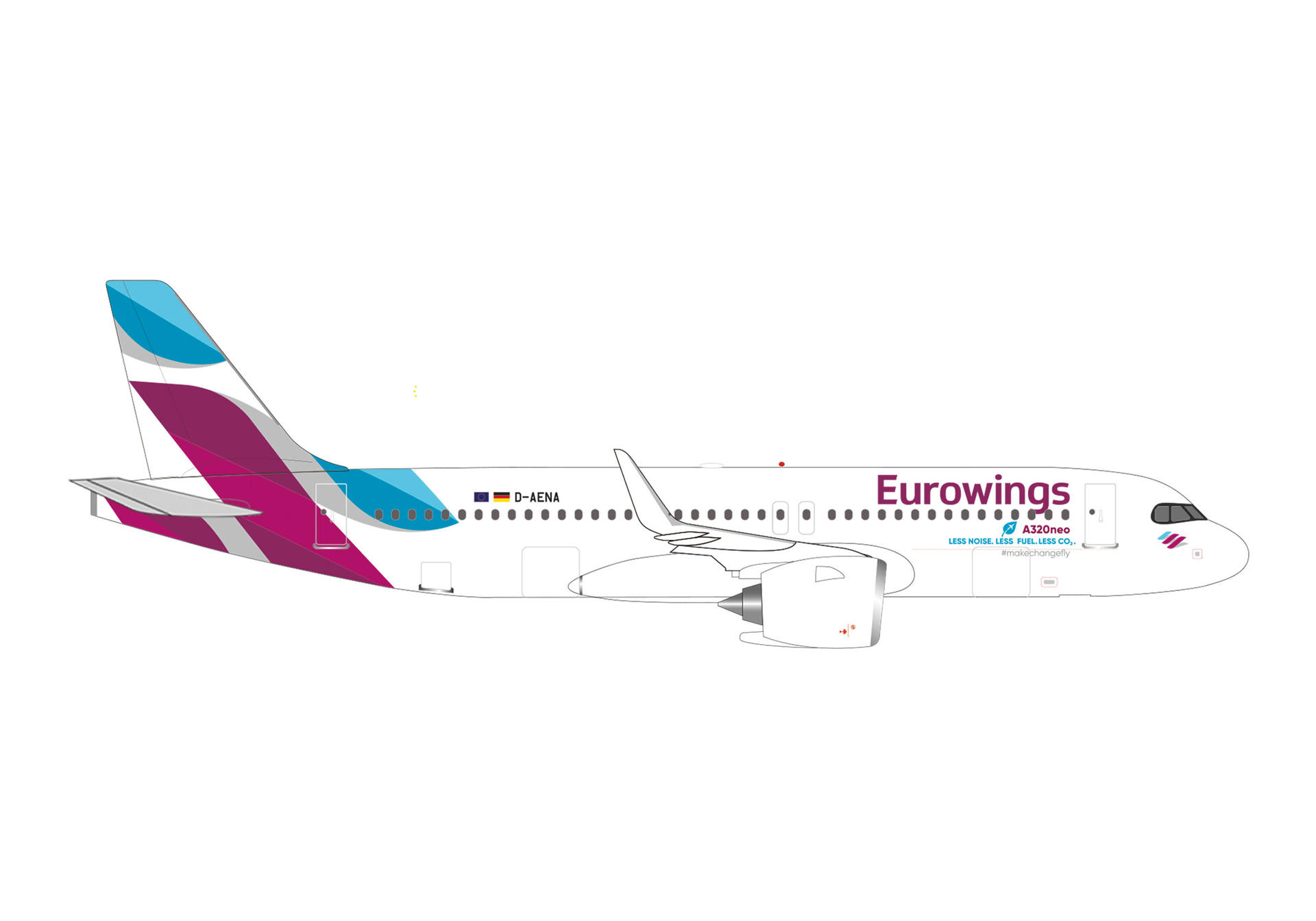538169 Herpa Eurowings / ユーロウイングス A320neo D-AENA 1:500