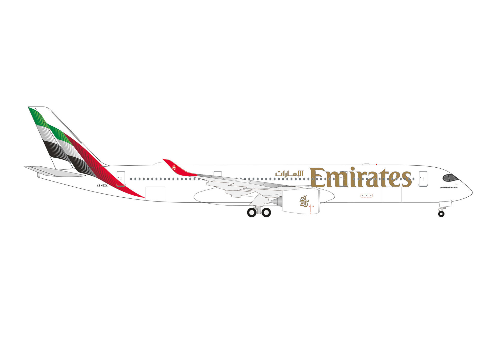 538206 Herpa Emirates / エミレーツ航空 A350-900 A6-EXA 1:500 完売しました