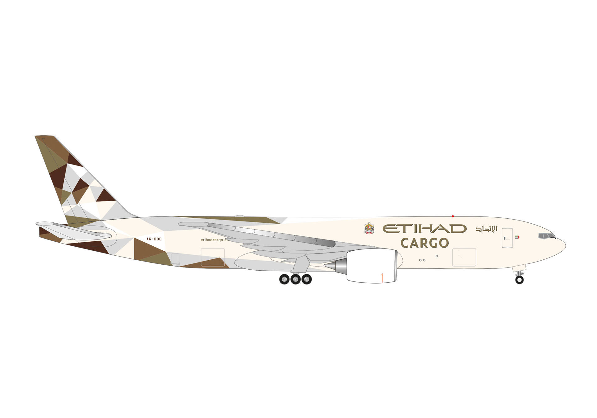 538282 Herpa Etihad Cargo / エティハド航空 カーゴ B777F A6-DDD 1:500メーカー完売 Herpa 1:500 Etihad Cargo / エティハド航空 カーゴ 777-200F 亜鉛ダイキャスト製