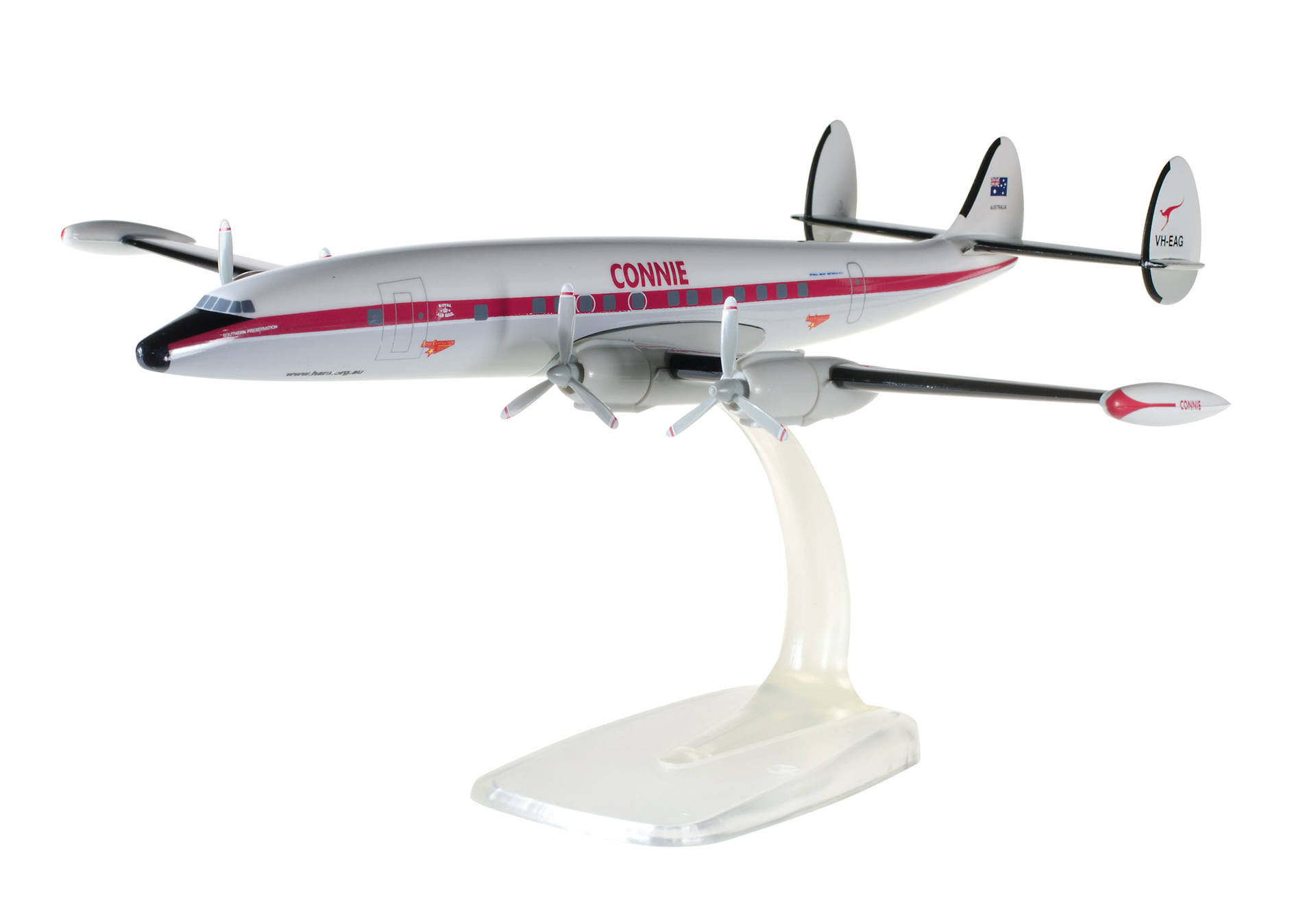611251 Herpa SNAPFIT Qantas Airways / カンタス航空 L-1049F C-121C VH-EAG HARS CONNIE 1:125