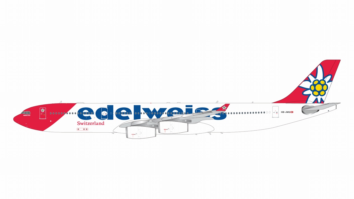 G2EDW1354 GEMINI 200 Edelweiss Air / エーデルワイス航空 A340-300 HB-JMG 1:200 完売しました。