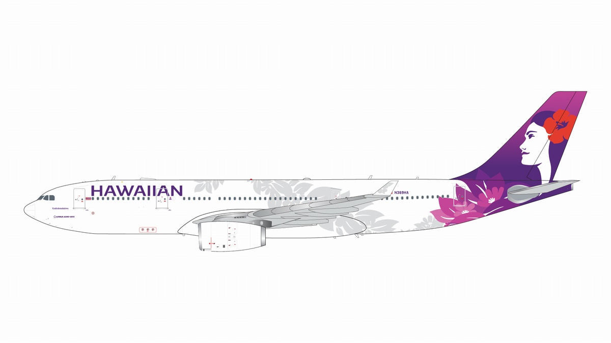 G2HAL1357 GEMINI 200 Hawaiian Airlines / ハワイアン航空 A330-200 N389HA  1:200 お取り寄せ GEMINI JETS 1:200 Hawaiian Airlines / ハワイアン航空 A330-200 亜鉛ダイキャスト製