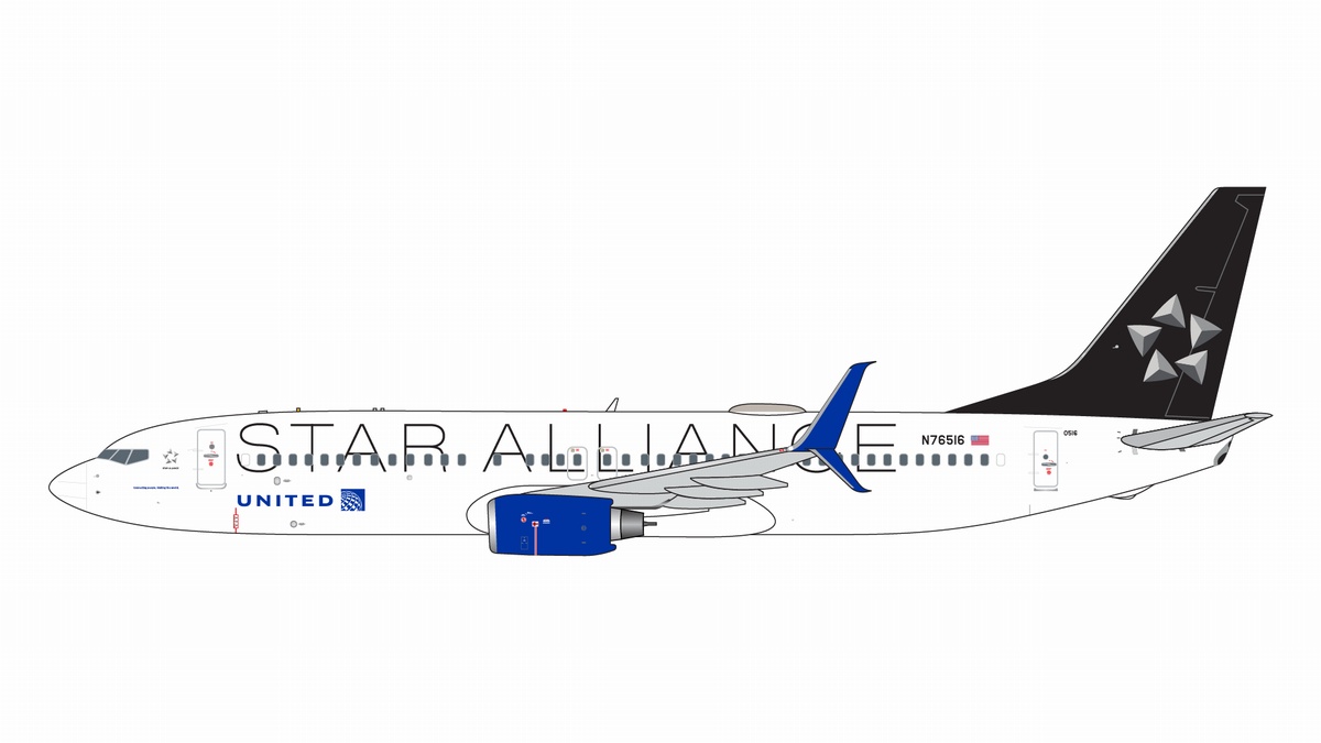 GJUAL2312 GEMINI JETS United Airlines / ユナイテッド航空 Star Alliance B737-800 N76516 1:400 メーカー完売