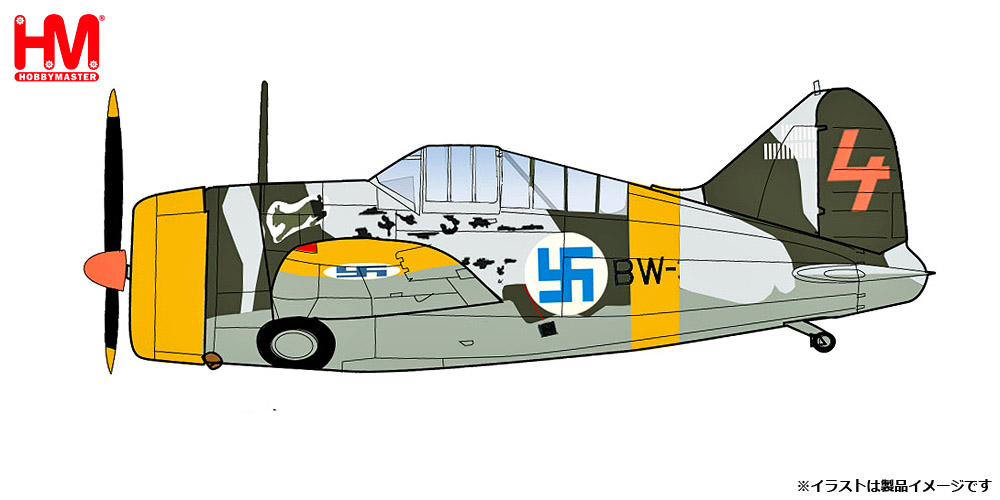 HA7014 HOBBY MASTER Luftwaffe / ドイツ空軍 B239 バッファロー ブルーステル イルマリ・ユーティライネン曹長機 1942 1:48 お取り寄せ