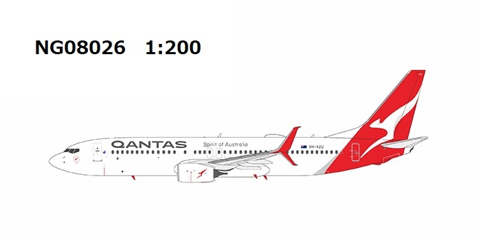 NG08026 NG MODELS Qantas Airways / カンタス航空 with scimitar winglets; new colors B737-800w VH-VZU 1:200 完売しました。 NG MODELS 1:200 Qantas Airways / カンタス航空 737-800 亜鉛ダイキャスト製
