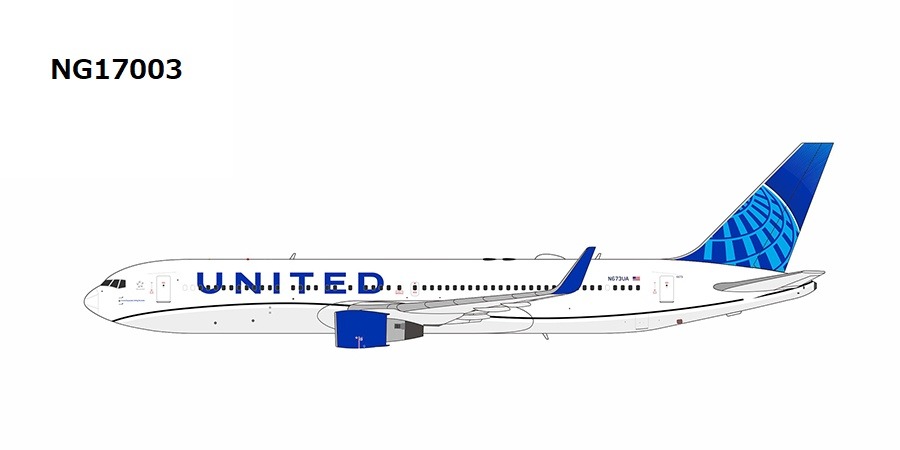 NG17003 NG MODELS United Airlines / ユナイテッド航空 Blue Evolution livery B767-300ER/w N673UA 1:400 完売しました。 NG MODELS 1:400 United Airlines / ユナイテッド航空 767-300 亜鉛ダイキャスト製