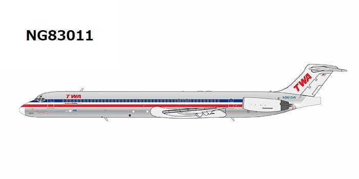 NG83011 NG MODELS TWA Trans World Airlines / トランス・ワールド航空 hybrid MD-83 N9615W 1:400 完売しました。