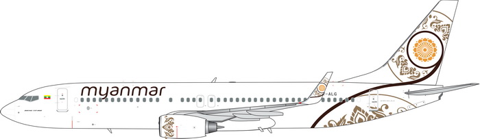 11589 Phoenix Myanmar National Airlines / ミャンマー・ナショナル航空 B737-800 XY-ALG 1:400 お取り寄せ Phoenix 1:400 Myanmar National Airlines / ミャンマー・ナショナル航空 737-800 亜鉛ダイキャスト製
