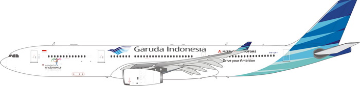 11634 Phoenix Garuda Indonesia / ガルーダインドネシア航空/ガルーダ航空 A330-300 PK-GPY 1:400 お取り寄せ Phoenix 1:400 Garuda Indonesia / ガルーダインドネシア航空/ガルーダ航空 A330-300 亜鉛ダイキャスト製