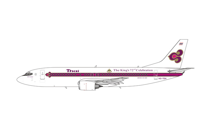 11693 Phoenix Thai Airways / タイ国際航空 B737-400 HS-TDK 72 logo 1:400 お取り寄せ Phoenix 1:400 Thai /タイ国際航空 737-400 亜鉛ダイキャスト製