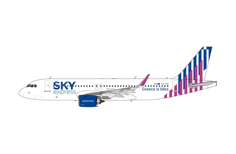 11704 Phoenix SKY EXPRESS / スカイ エクスプレス航空 A320neo SX-IOG 1:400 完売しました。 Phoenix 1:400 SKY EXPRESS / スカイ エクスプレス航空 A320neo 亜鉛ダイキャスト製