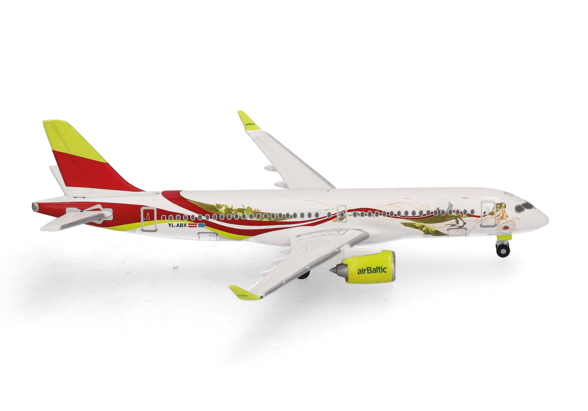 538268 Herpa airBaltic / エア バルティック A220-300 YL-ABX 50th A220 1:500 メーカー完売