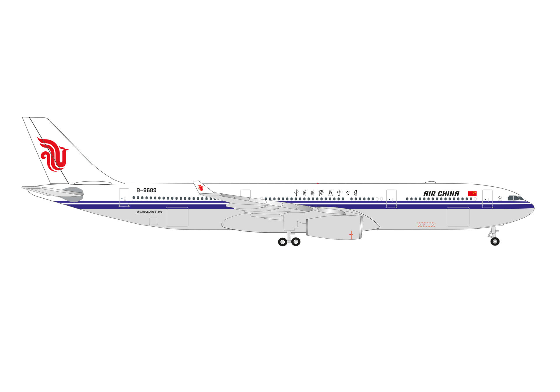 538336 Herpa AIR CHINA / 中国国際航空 A330-300 B-8689 1:500 メーカー完売