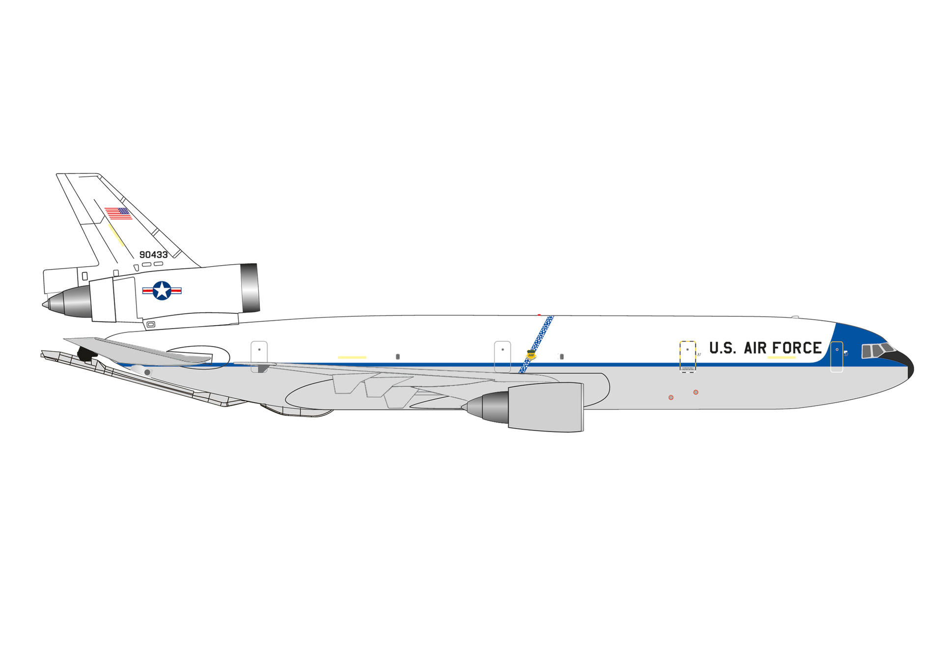 538381 Herpa U.S. Air Force / アメリカ空軍 KC-10 79-0433 2nd BW,Barksdale AB 1:500