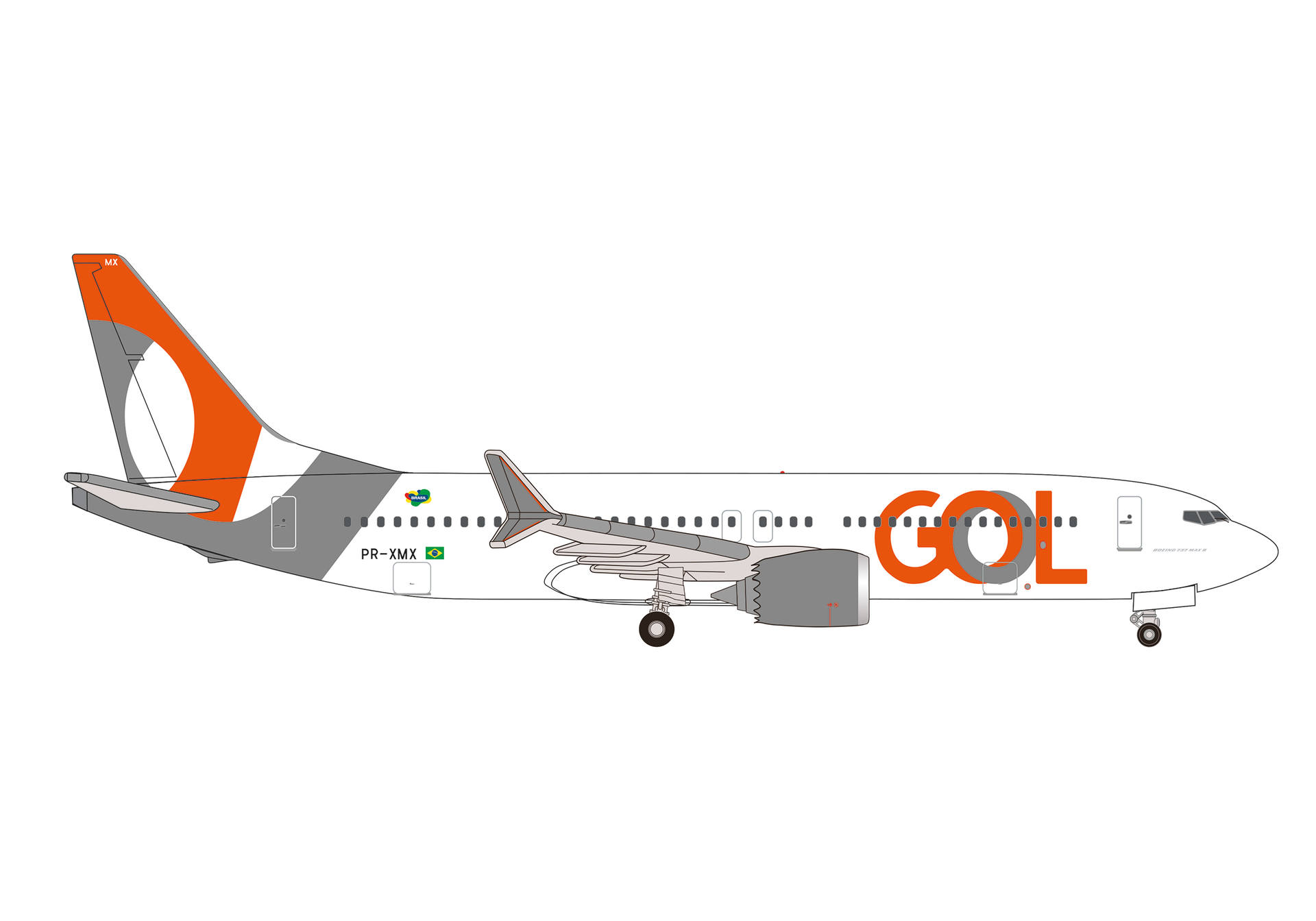 538459 Herpa GOL / ゴル航空 B737 MAX8 PR-XMX 1:500 お取り寄せ