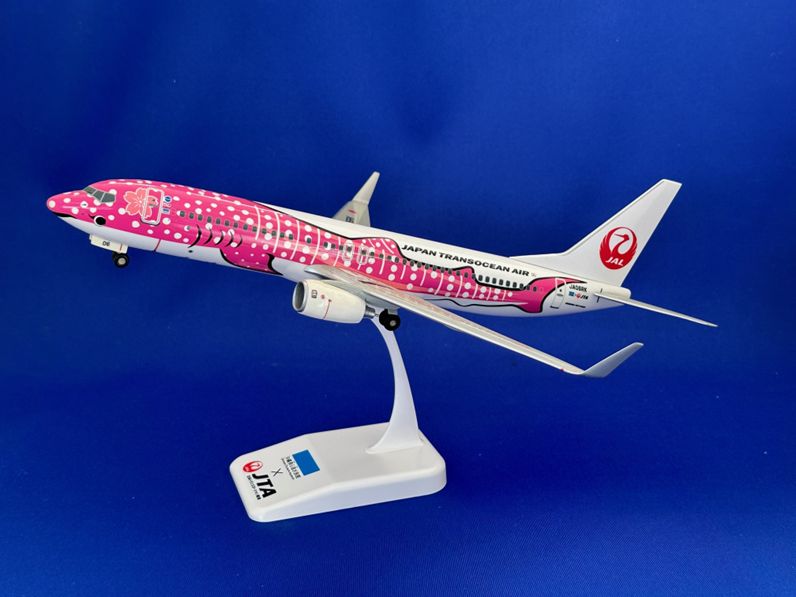 BJQ2068 JALUX企画品 (EVER RISE) JTA Japan Transocean Air / 日本航空グループ 日本トランスオーシャン航空 さくらジンベエ B737-800 JA06RK 組立品 スナップインモデル 1:130 完売しました