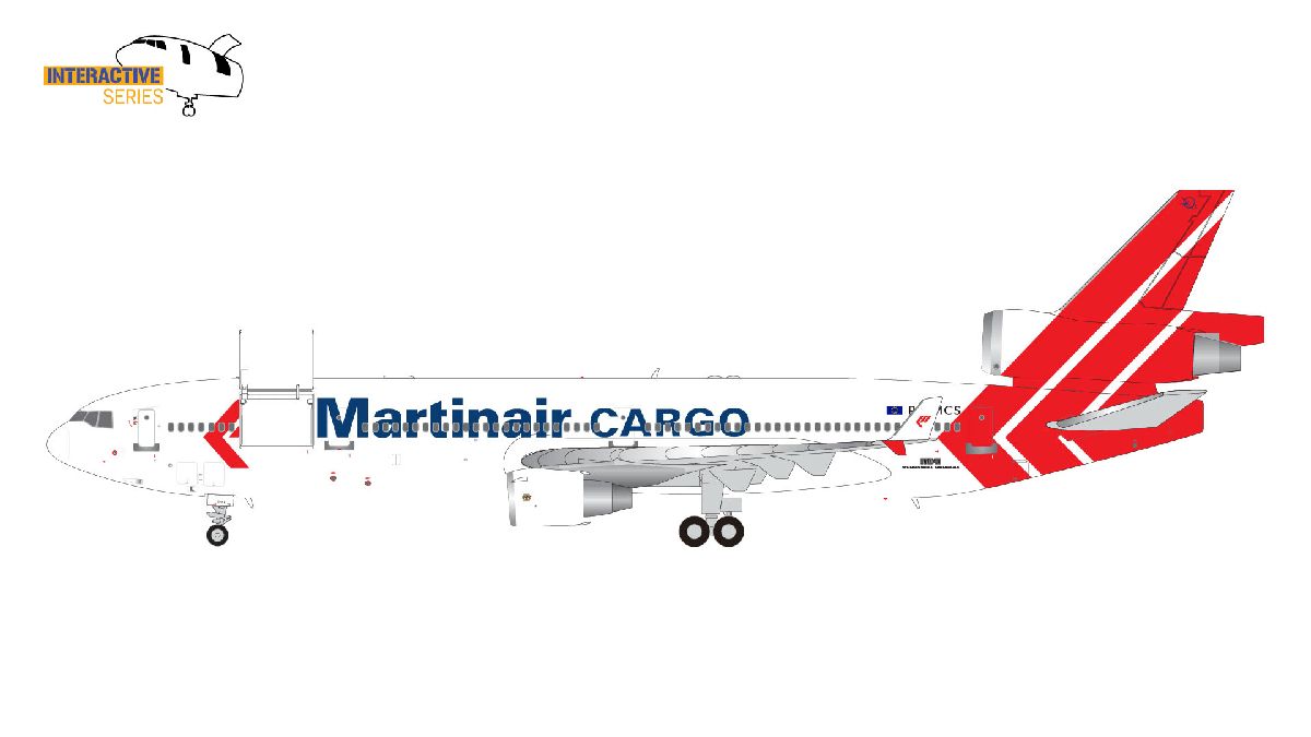 G2MPH1181 GEMINI 200 Martinair / マーティンエアー/マーチンエアー MD-11CF PH-MCS  Interactive Series 開閉選択式 1:200 お取り寄せ
