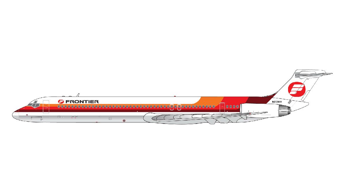 GJFFT1168 GEMINI JETS Frontier Airlines / フロンティア航空 Saul Bass orange-and-red livery MD-80 N859HA 1:400 GEMINI JETS 1:400 Frontier Airlines / フロンティア航空 MD-80 亜鉛ダイキャスト製