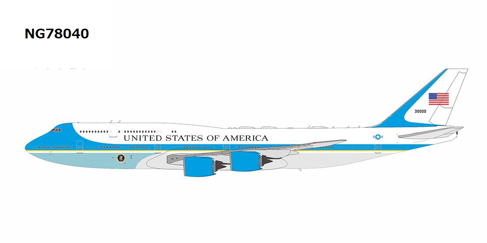 NG78040 NG MODELS U.S. Air Force / アメリカ空軍 classic version VC-25B (B747-8) 30000 1:400 お取り寄せ