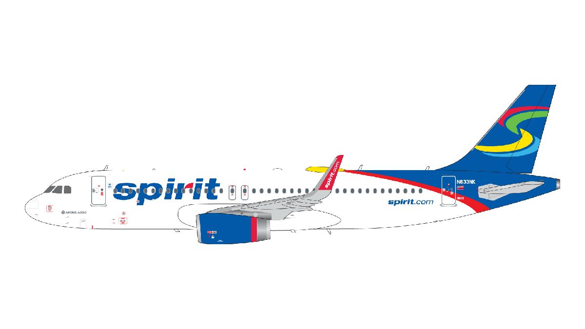 G2NKS1338 GEMINI 200 Spirit / スピリット航空/スピリッツ航空 A320-200 N633NK blue-and-white “Skittles” livery 1:200 完売しました。 GEMINI JETS 1:200 Spirit / スピリット航空/スピリッツ航空 A320 亜鉛ダイキャスト製