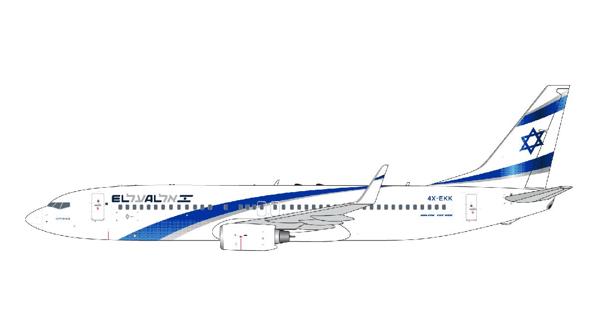 GJELY2299 GEMINI JETS ELAL / エル・アル航空/イスラエル B737-800W 4X-EKK 1:400