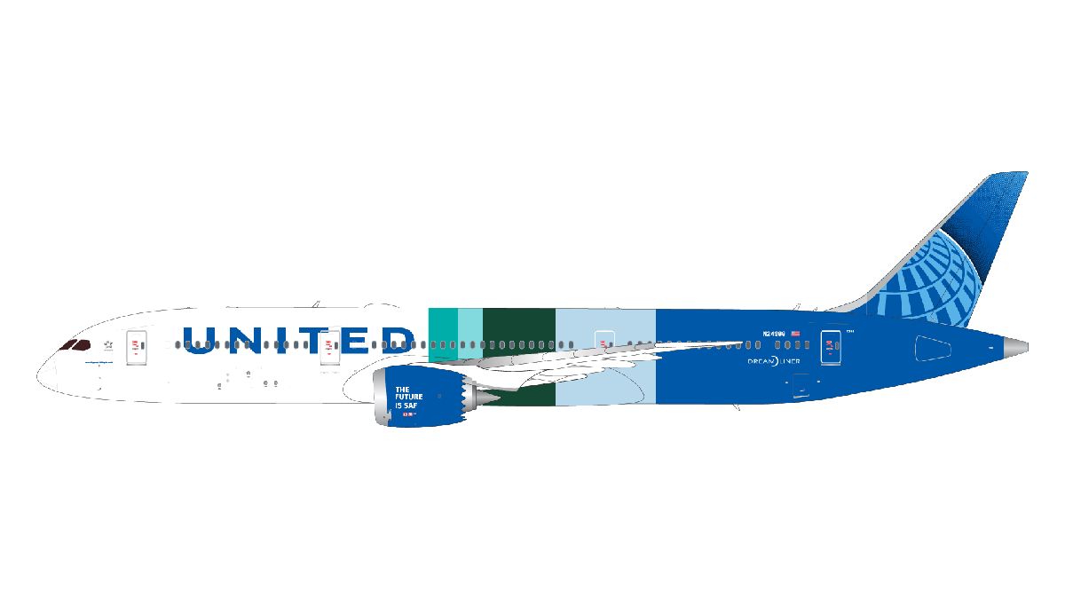 GJUAL2333 GEMINI JETS United Airlines / ユナイテッド航空 The Future is SAF B787-9 N24988 1:400 お取り寄せ