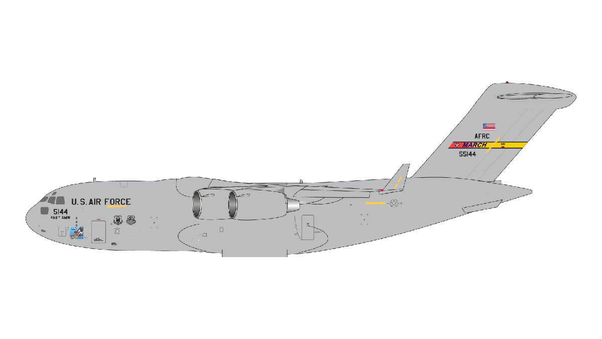GMUSA148 GEMINI MACS U.S. Air Force / アメリカ空軍 C-17A 05-5144 March Air Reserve Base 1:400