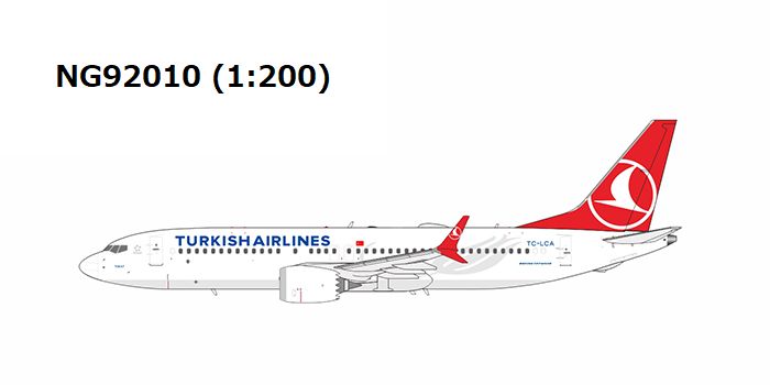 NG92010 NG MODELS Turkish Airlines / トルコ航空/ターキッシュ エアラインズ B737 MAX8 TC-LCA 1:200 お取り寄せ NG MODELS 1:200 Turkish Airlines / トルコ航空/ターキッシュ エアラインズ 737 MAX8 亜鉛ダイキャスト製