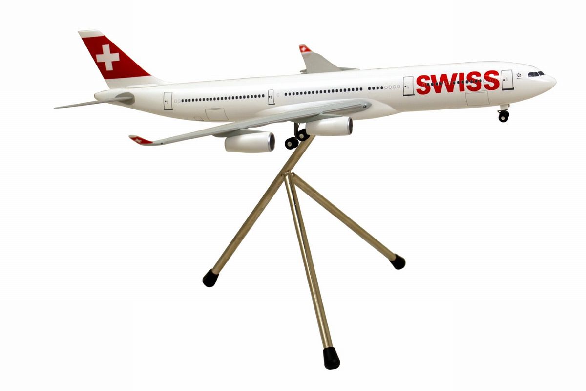SWR001 Hogan ホーガン / LIMOX SWISS / スイス航空 A340-300 組立式 ランディングギア・スタンド付 1:200 完売しました。