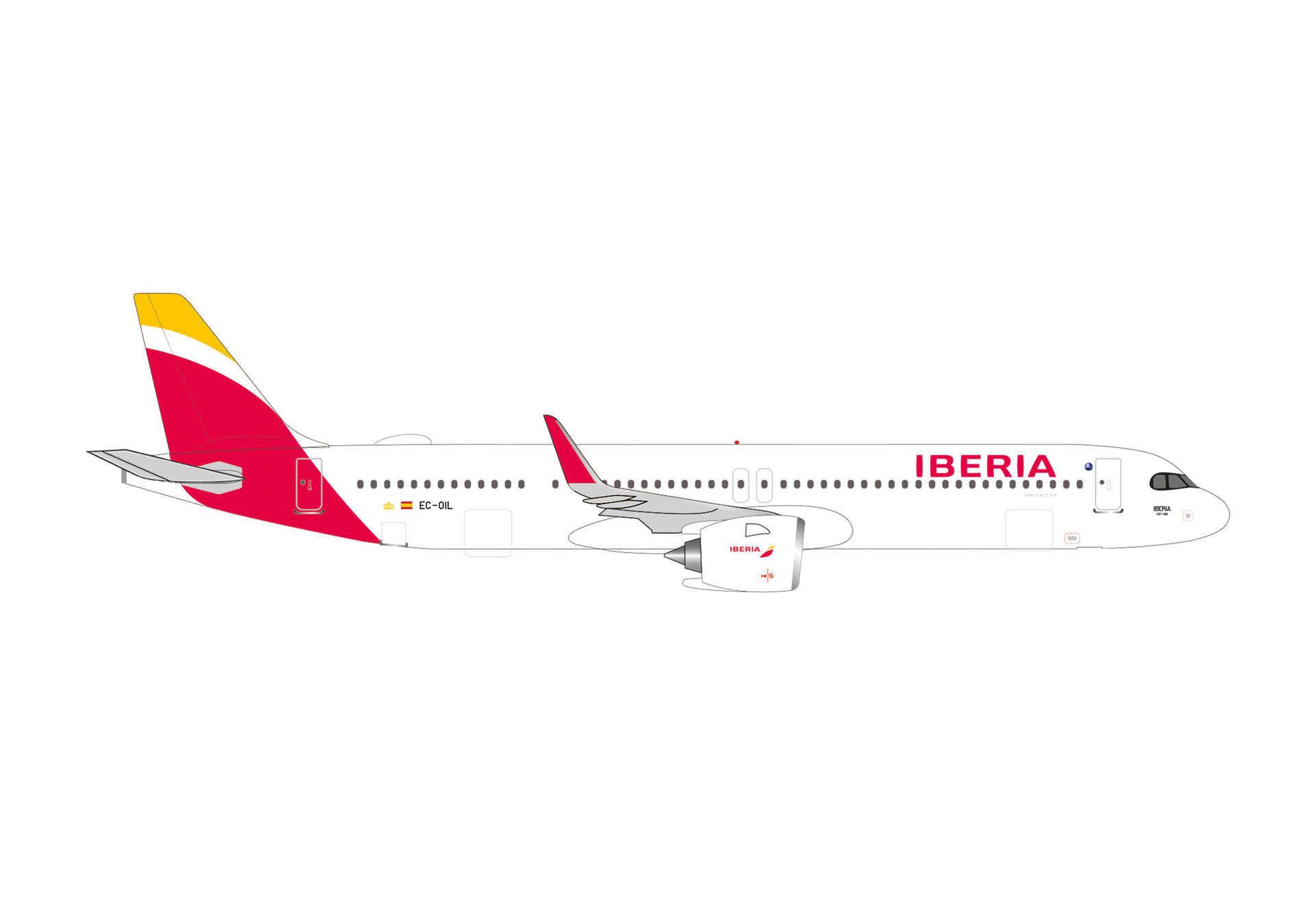 538480 Herpa Iberia / イベリア航空 A321XLR EC-OIL 1927-1939 1:500 お取り寄せ