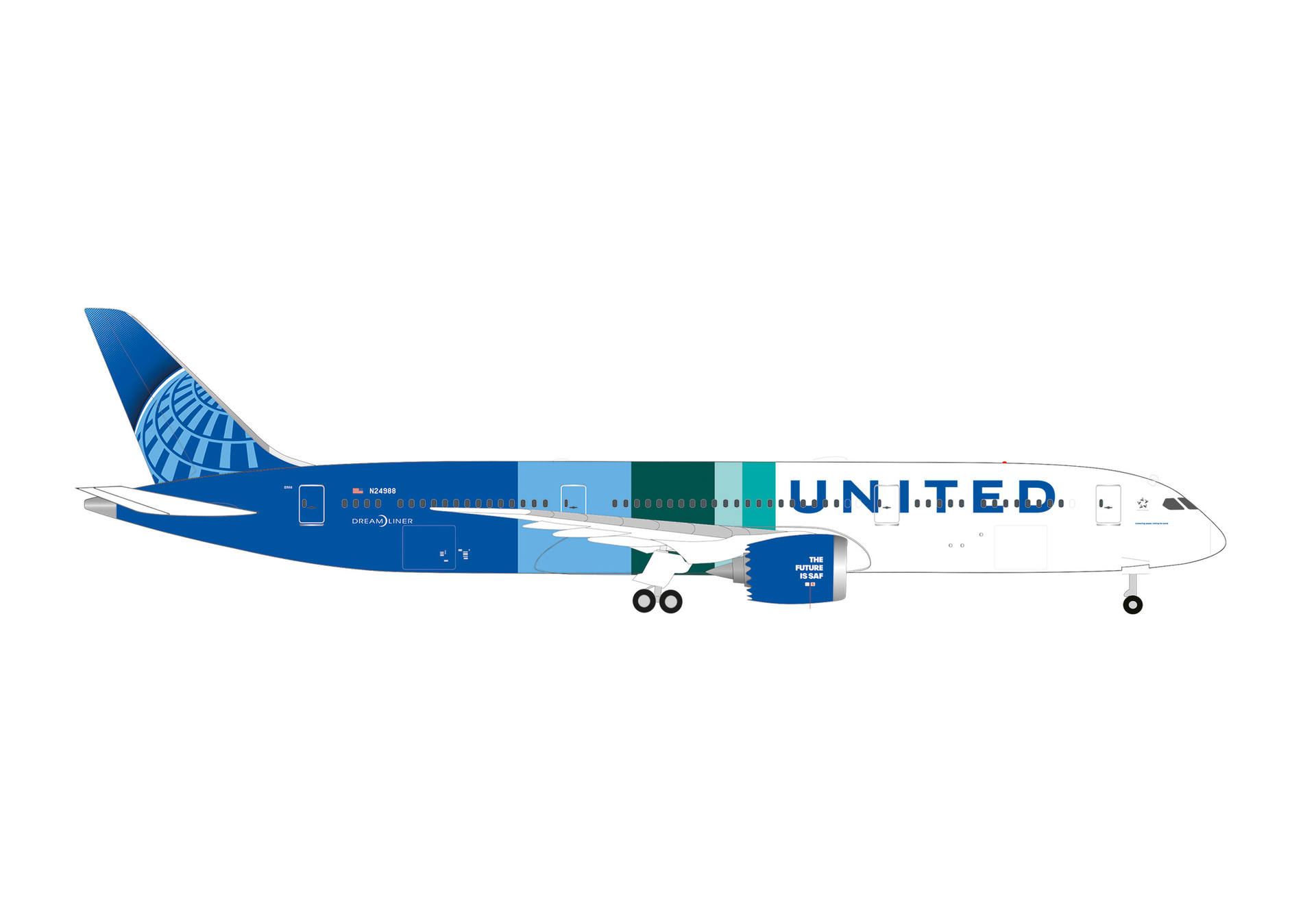 538565 Herpa United Airlines / ユナイテッド航空 B787-9 N24988 