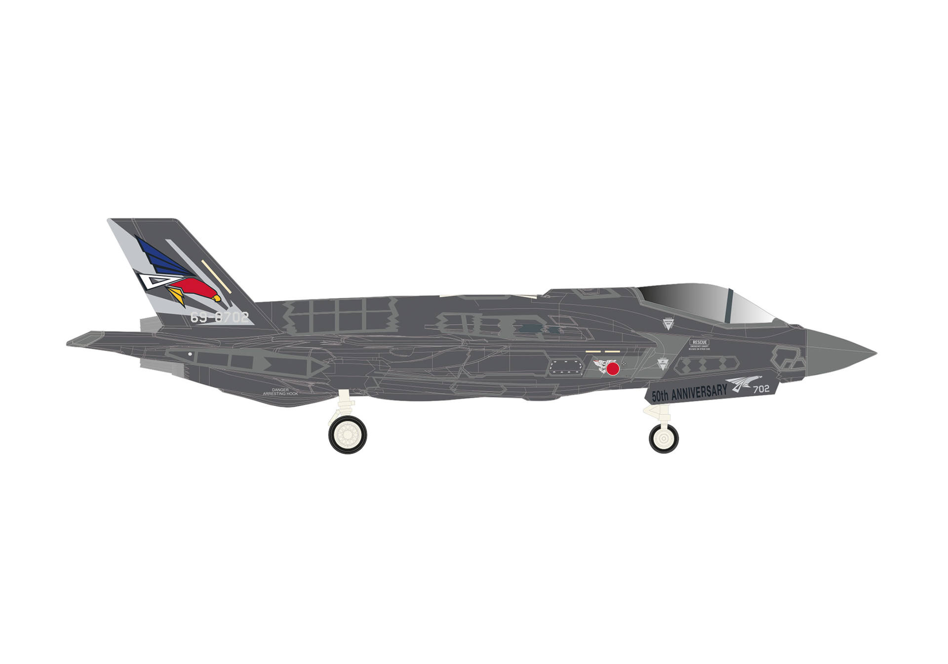 573597 Herpa JASDF / 航空自衛隊 F-35A ライトニングⅡ  三沢基地 302飛行隊 50周年記念 1:200 お取り寄せ
