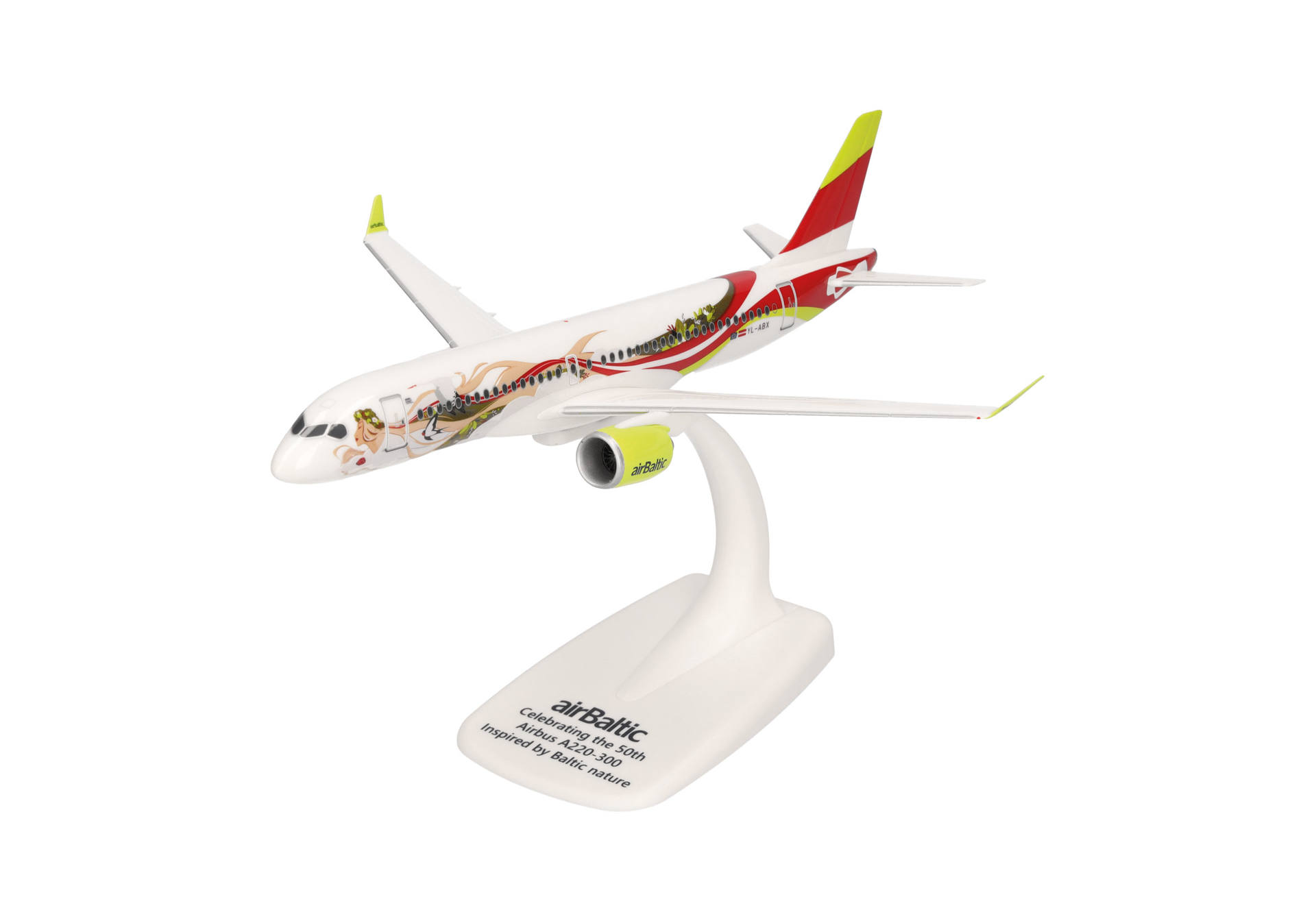 614559 Herpa SNAPFIT airBaltic / エア バルティック A220-300 YL-ABX 