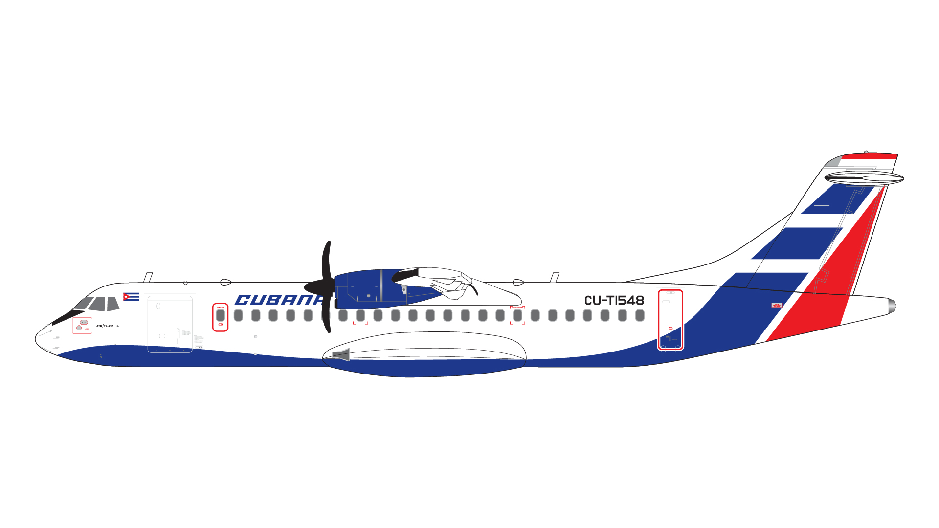 G2CUB1252 GEMINI 200 Cubana / クバーナ航空 ATR 72-200 CU-T1548 1:200