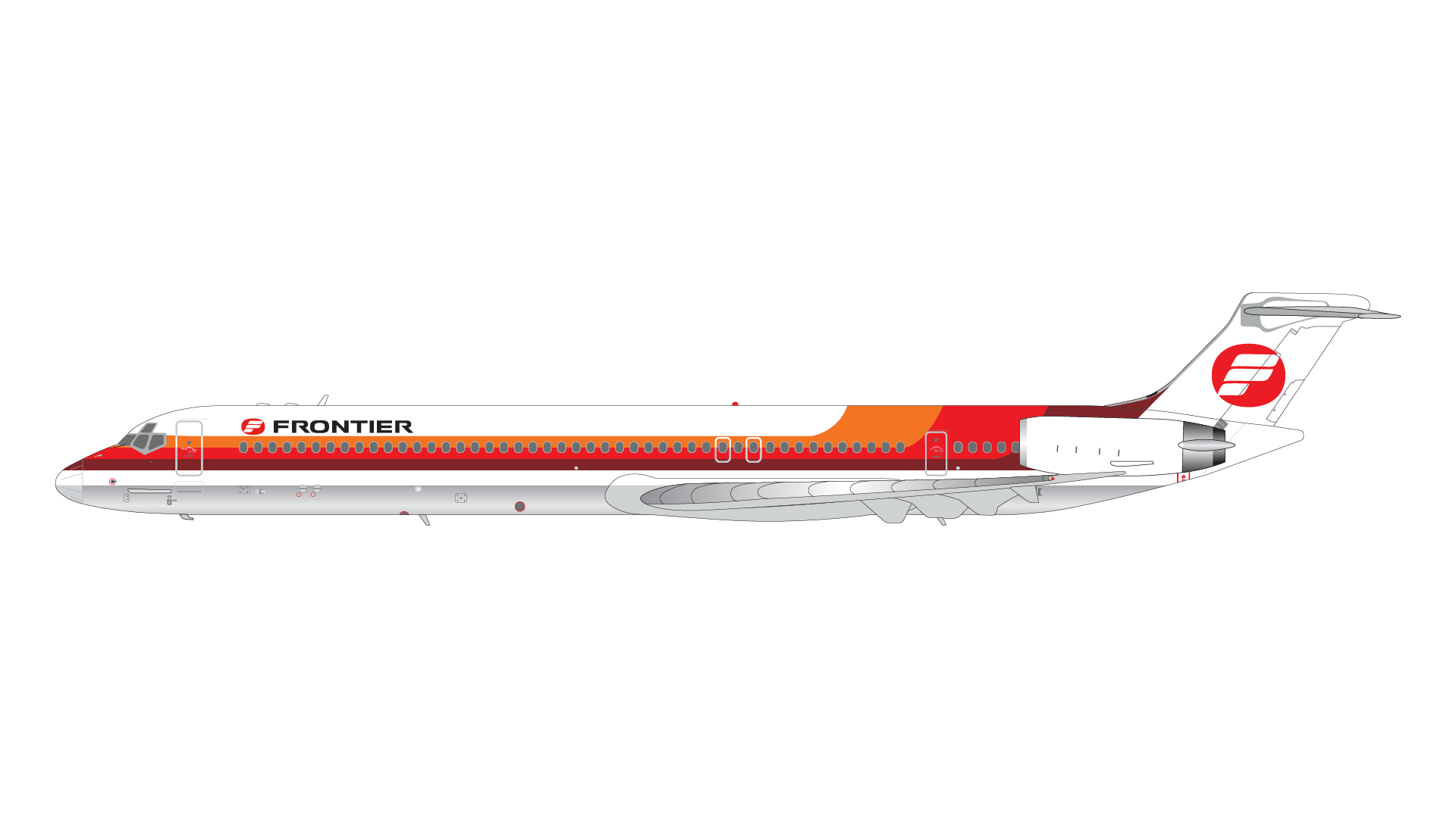 G2FFT1359 GEMINI 200 Frontier Airlines / フロンティア航空 MD-81 N859HA upgraded stand 1:200 お取り寄せ
