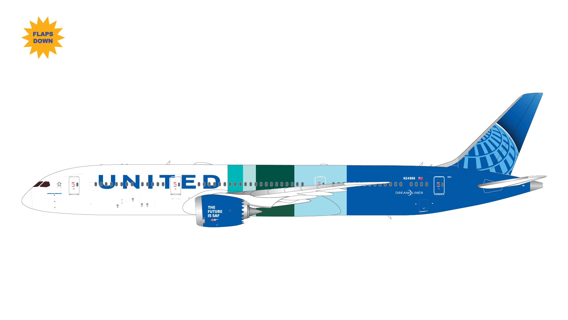 G2UAL1395F GEMINI 200 United Airlines / ユナイテッド航空 B787-9 N24988 