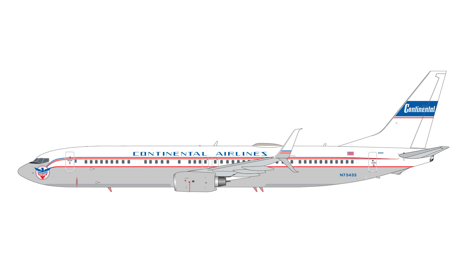 G2UAL1407 GEMINI 200 United Airlines / ユナイテッド航空 B737-900ER  N75435 