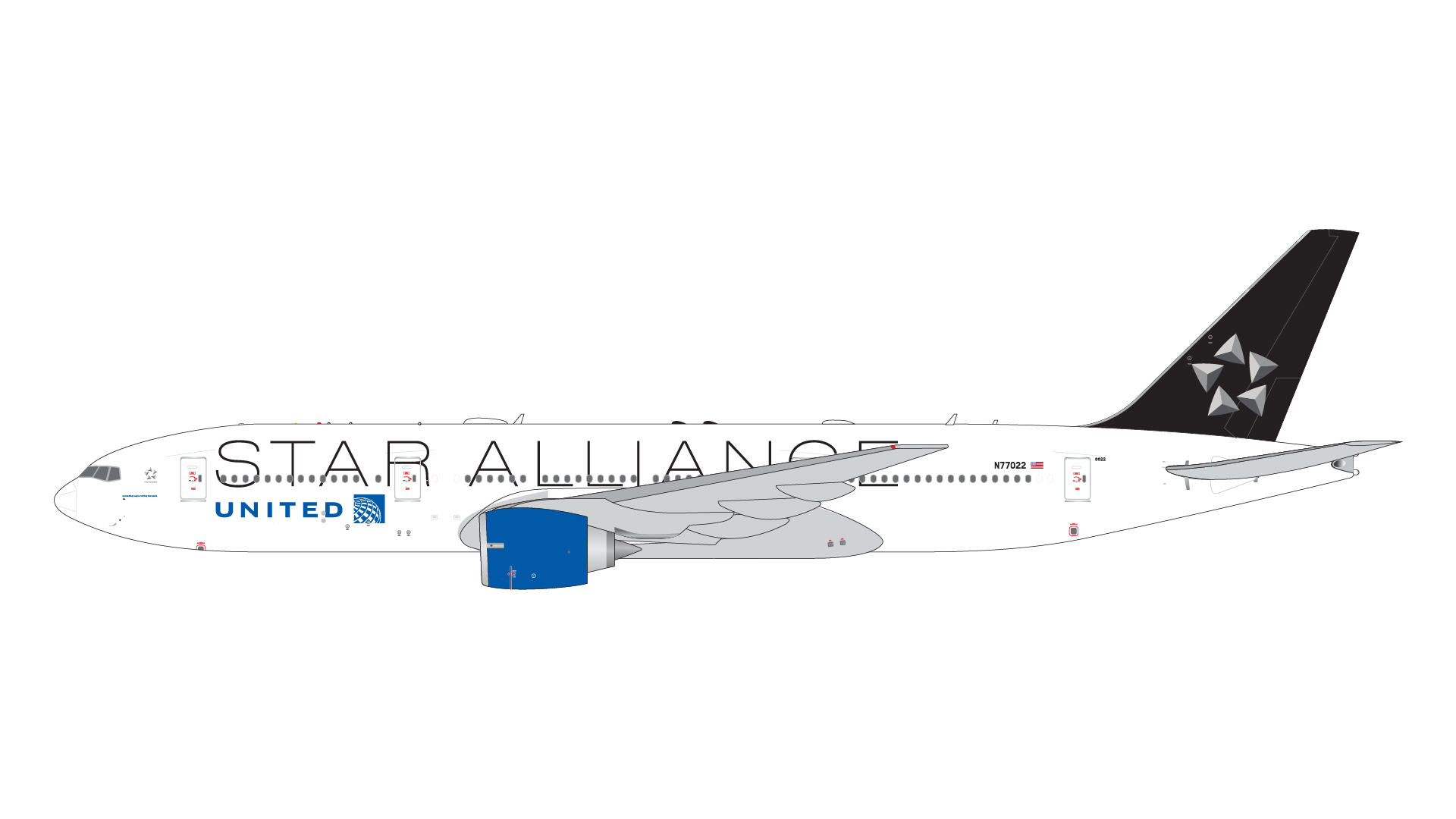 GJUAL2314 GEMINI JETS United Airlines / ユナイテッド航空 Star Alliance B777-200ER N77022 1:400 お取り寄せ