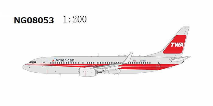 NG08053 NG MODELS American Airlines / アメリカン航空 TWA retro special livery B737-800/w N915NN 1:200