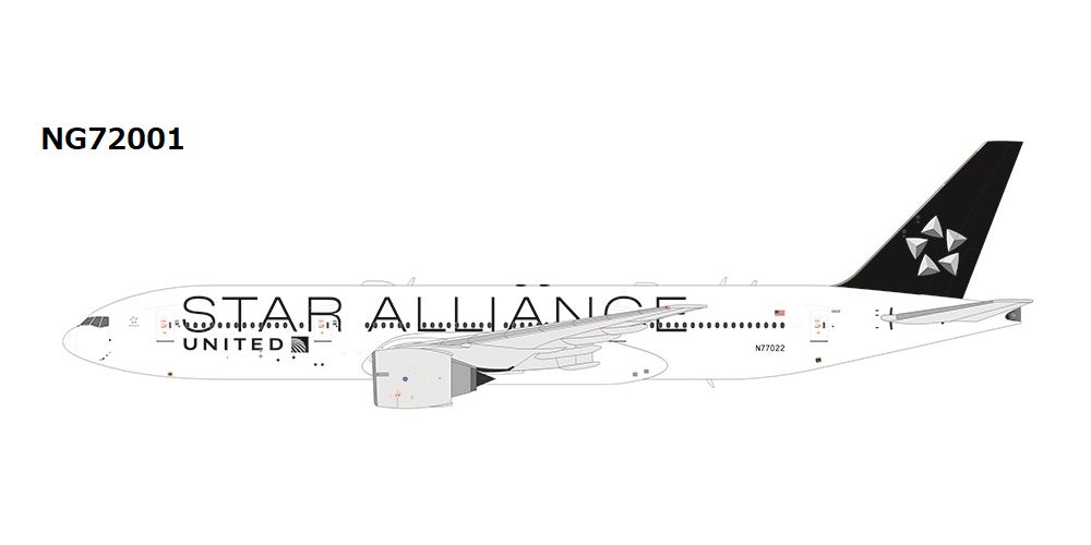 NG72001 NG MODELS United Airlines / ユナイテッド航空 Star Alliance B777-200ER N77022 1:400 完売しました