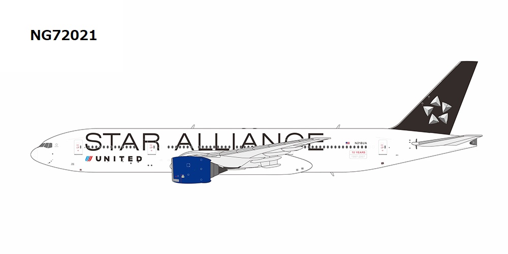 NG72021 NG MODEL United Airlines / ユナイテッド航空 star alliance B777-200ER N218UA 1:400 完売しました。 NG MODELS 1:400 United Airlines / ユナイテッド航空 777-200 亜鉛ダイキャスト製
