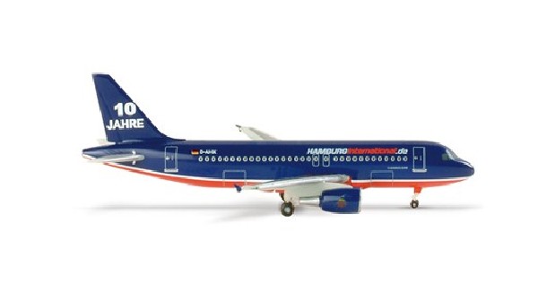 502276 Herpa Hamburg International / ハンブルグ・インターナショナル航空 10周年特別塗装 A319 D-AHIK 1:500 メーカー完売 Herpa 1:500 Hamburg International / ハンブルグ・インターナショナル航空 A319 亜鉛ダイキャスト製