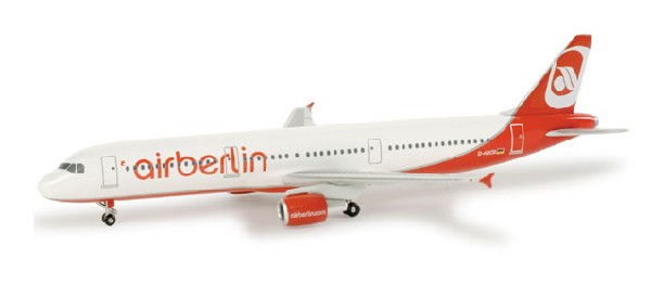 502344 Herpa Air Berlin / エア・ベルリン A321 D-ABCB 1:500 完売しました。 Herpa 1:500 Air Berlin / エア・ベルリン A321 亜鉛ダイキャスト製